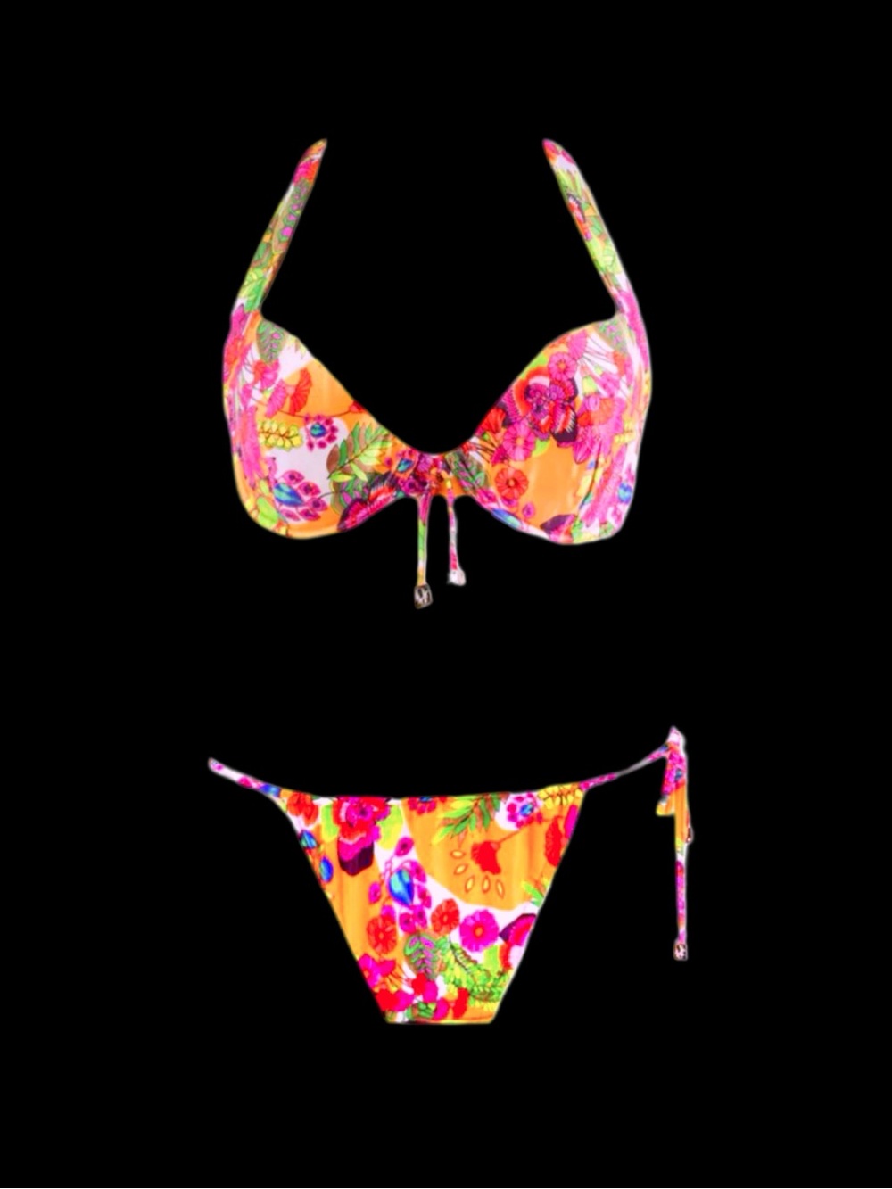 Dior John Galliano 2000s Limited Edition Hawaii Floral Gambler Dice Bikini Top - Picture 17 of 17